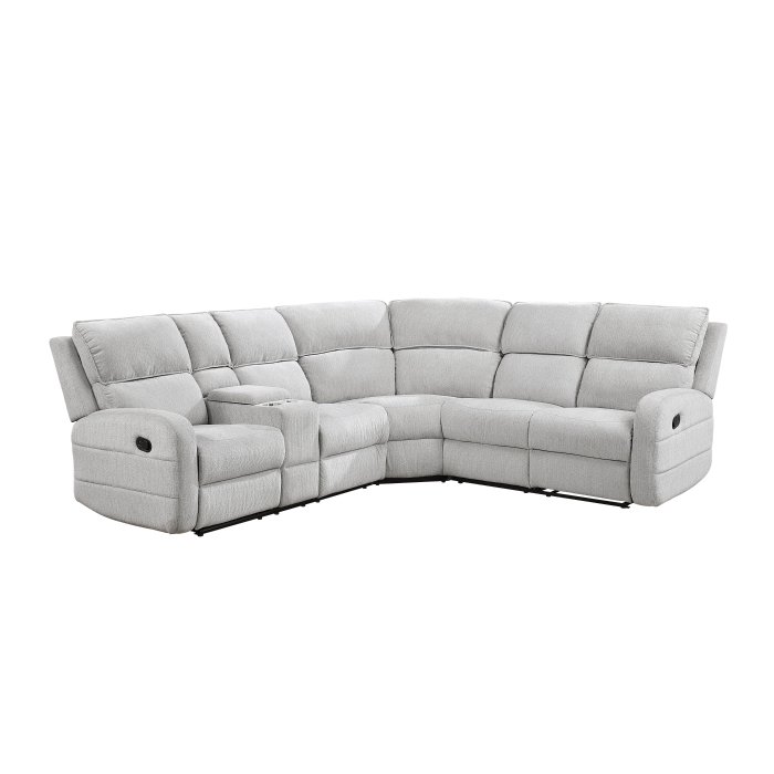 8406GY_SC_noBG_front__l.jpg 8406GY*SC 3-Piece Reclining Sectional with Left Console - Image 1