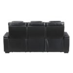 8449BK-3PWHM Power Double Reclining Sofa with Center Drop-Down Cup Holders, Power Headrests, Storage Arms with Cup holders, Reading Lights, Wireless Charger, Air Massage and Heat, LED Lighting and Charging Ports - Image 4