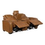 8449BR-2PWHM Power Double Reclining Love Seat with Center Console, Power Headrests, Storage Arms with Cup Holders, Wireless charger,  Air Massage and Heat, LED Lighting and Charging Ports - Image 5