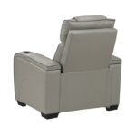 8449GY-1PWHM Power Reclining Chair with Power Headrest, Storage Arms with Cup Holders, Air Massage and Heat, LED Lighting and Charging Ports - Image 4