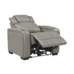 8449GY-1PWHM Power Reclining Chair with Power Headrest, Storage Arms with Cup Holders, Air Massage and Heat, LED Lighting and Charging Ports - Image 6