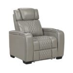 8449GY-1PWHM Power Reclining Chair with Power Headrest, Storage Arms with Cup Holders, Air Massage and Heat, LED Lighting and Charging Ports - Image 2