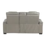 8449GY-2PWHM Power Double Reclining Love Seat with Center Console, Power Headrests, Storage Arms with Cup Holders, Wireless charger,  Air Massage and Heat, LED Lighting and Charging Ports - Image 4