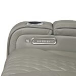 8449GY-2PWHM Power Double Reclining Love Seat with Center Console, Power Headrests, Storage Arms with Cup Holders, Wireless charger,  Air Massage and Heat, LED Lighting and Charging Ports - Image 7