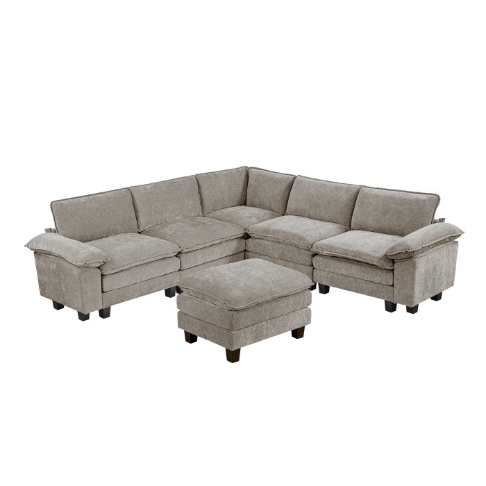 8450PWT_64ACCROT_noBG_front__l.jpg 8450PWT*64ACCROT 6-Piece Modular Sectional with Ottoman - Image 1