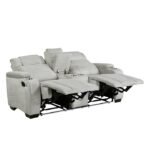 8455GRY-2 Double Reclining Love Seat with Center Console, Wireless Speakers, Storage Arms, Cup holders and LED - Image 5
