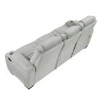 8455GRY-3 Double Reclining Sofa with Center Drop-Down Cup Holders, Storage Arms, Cup Holders, Reading Lights, Magazine Bag, Receptacles, Charging Ports and LED - Image 3