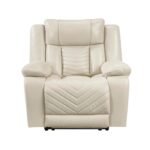 8457BEG-1PW Power Reclining Chair with LED and Charging Ports