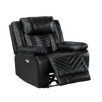 8457BLK-1PW Power Reclining Chair with LED and Charging Ports - Image 7