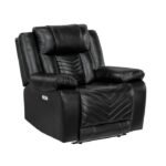 8457BLK-1PW Power Reclining Chair with LED and Charging Ports - Image 2