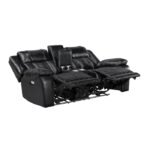 8457BLK-2PW Power Double Reclining Love Seat with Center Console, Wireless Speakers, LED and Charging Ports - Image 5