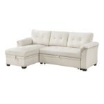 8477BEG*SC 2-Piece Reversible Sectional with Pull-out Bed, Reversible Chaise and Hidden Storage - Image 4