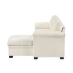 8477BEG*SC 2-Piece Reversible Sectional with Pull-out Bed, Reversible Chaise and Hidden Storage - Image 6