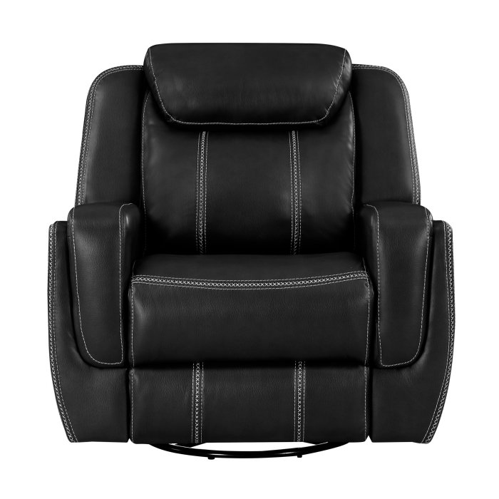 8516BK-1_noBG_f__l.jpg 8516BK-1 Swivel Glider Reclining Chair - Image 1