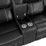8516BK-2 Double Reclining Love Seat with Center Console, Receptacles and USB Ports - Image 5