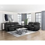 8516BK-3 Double Reclining Sofa with Center Drop-Down Cup Holders,Storage Pouch, Receptacles and USB Ports - Image 7