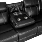 8516BK-3 Double Reclining Sofa with Center Drop-Down Cup Holders,Storage Pouch, Receptacles and USB Ports - Image 6