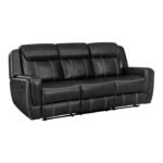 8516BK-3 Double Reclining Sofa with Center Drop-Down Cup Holders,Storage Pouch, Receptacles and USB Ports - Image 2