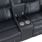 8516BU-2 Double Reclining Love Seat with Center Console, Receptacles and USB Ports - Image 5