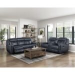 8516BU-3 Double Reclining Sofa with Center Drop-Down Cup Holders,Storage Pouch, Receptacles and USB Ports - Image 7
