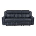 8516BU-3 Double Reclining Sofa with Center Drop-Down Cup Holders,Storage Pouch, Receptacles and USB Ports