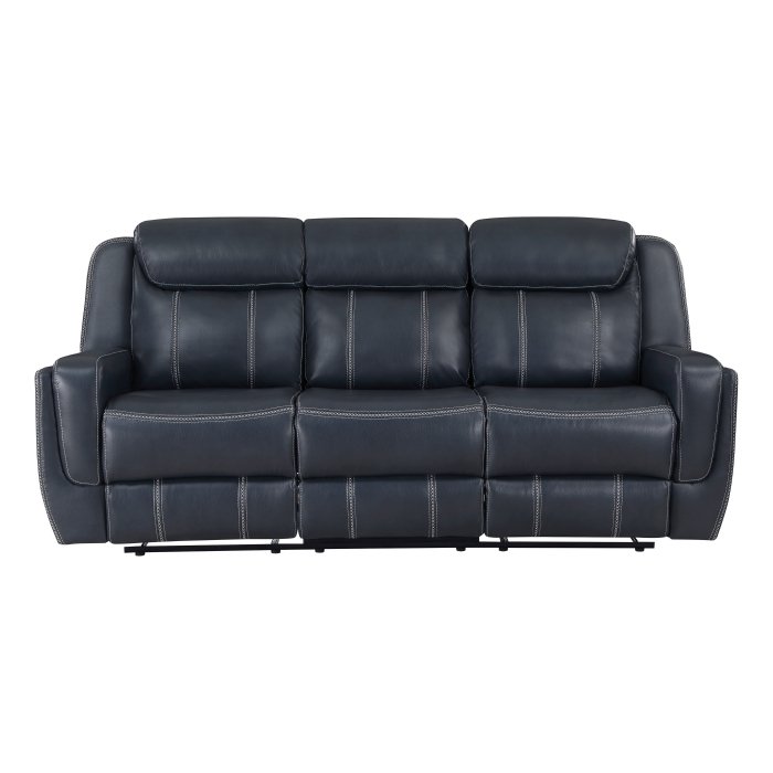 8516BU-3_noBG_f__l.jpg 8516BU-3 Double Reclining Sofa with Center Drop-Down Cup Holders,Storage Pouch, Receptacles and USB Ports - Image 1