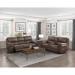 8517BRW-2PW Power Double Reclining Love Seat with Center Console - Image 6