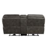 8517GRY-2PW Power Double Reclining Love Seat with Center Console - Image 3