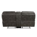 8517GRY-2 Double Reclining Love Seat with Center Console - Image 3