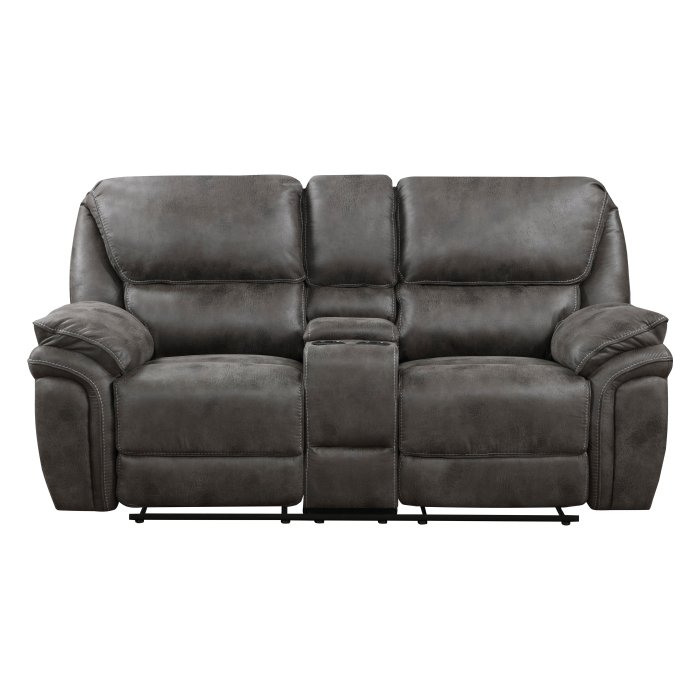 8517GRY-2_noBG___l.jpg 8517GRY-2 Double Reclining Love Seat with Center Console - Image 1