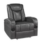 8522GRY-1PW Power Reclining Chair with Wireless Charger, Cooling Cup-Holder, Storage Arms, Speakers, LED Light and USB port - Image 2