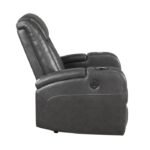 8522GRY-1PW Power Reclining Chair with Wireless Charger, Cooling Cup-Holder, Storage Arms, Speakers, LED Light and USB port - Image 3