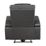 8522GRY-1PW Power Reclining Chair with Wireless Charger, Cooling Cup-Holder, Storage Arms, Speakers, LED Light and USB port - Image 4