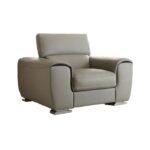 8534-1 CHAIR, GREY GENUINE LEATHER
