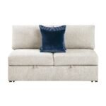 8548BE-2ACL Convertible Armless 2-Seater with Pull-out Bed and Click Motion Back