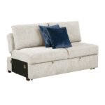 8548BE-2ACL Convertible Armless 2-Seater with Pull-out Bed and Click Motion Back - Image 2