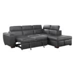 8567GY*SC 2-Piece Sectional with Pull-out Bed and Right Chaise with Hidden Storage, Adjustable Headrests - Image 8