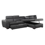 8567GY*SC 2-Piece Sectional with Pull-out Bed and Right Chaise with Hidden Storage, Adjustable Headrests - Image 6