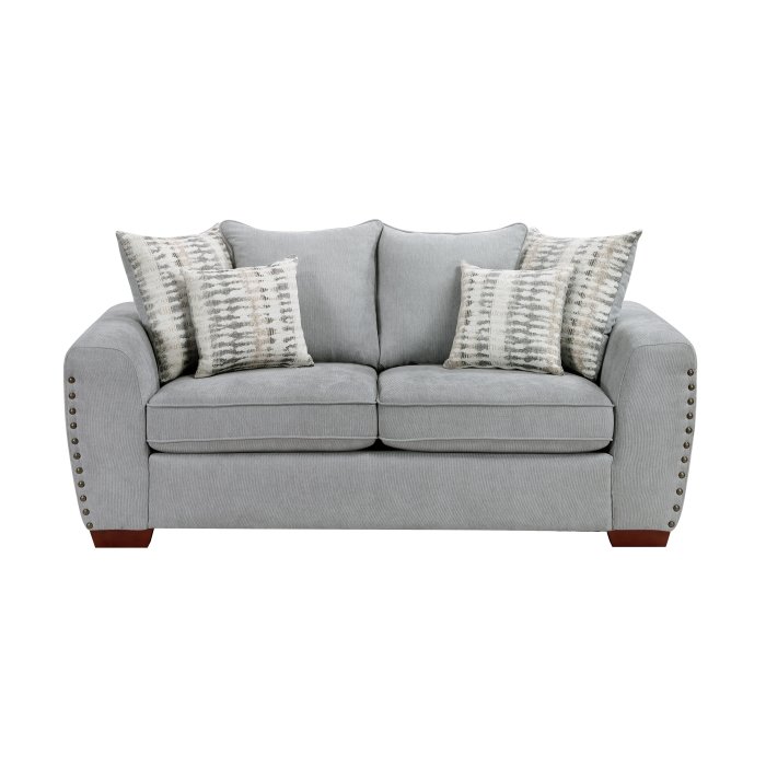 8579GY-2_noBG_f__l.jpg 8579GY-2 Love Seat - Image 1
