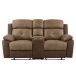 8599BR-2 Double Glider Reclining Love Seat with Center Console