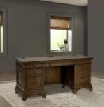 HARTSHILL 66-INCH 5-DRAWER CREDENZA OFFICE DESK BURNISH OAK - Image 2