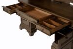 HARTSHILL 66-INCH 5-DRAWER CREDENZA WITH HUTCH BURNISHED OAK - Image 10