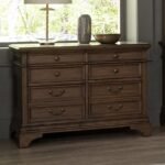 HARTSHILL 5-DRAWER HOME OFFICE FILE CABINET BURNISHED OAK - Image 2
