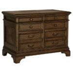 HARTSHILL 5-DRAWER HOME OFFICE FILE CABINET BURNISHED OAK
