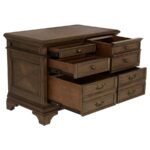 HARTSHILL 5-DRAWER HOME OFFICE FILE CABINET BURNISHED OAK - Image 3