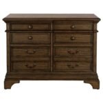 HARTSHILL 5-DRAWER HOME OFFICE FILE CABINET BURNISHED OAK - Image 4