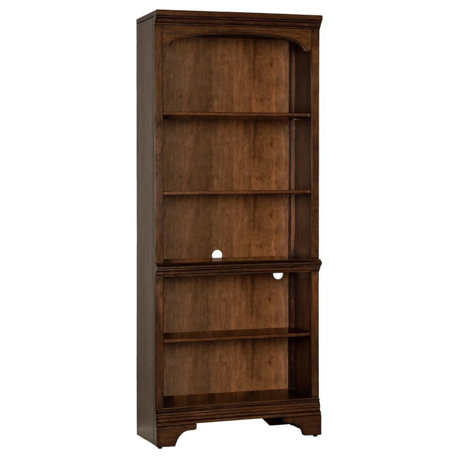 881285_02x900.jpg HARTSHILL 78-INCH 5-SHELF BOOKCASE BURNISHED OAK - Image 1