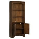 HARTSHILL 78-INCH 3-SHELF CABINET BOOKCASE BURNISHED OAK - Image 3