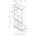 HARTSHILL 78-INCH 3-SHELF CABINET BOOKCASE BURNISHED OAK - Image 9
