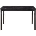 2601BK-48 Dining Table, Faux Marble Top